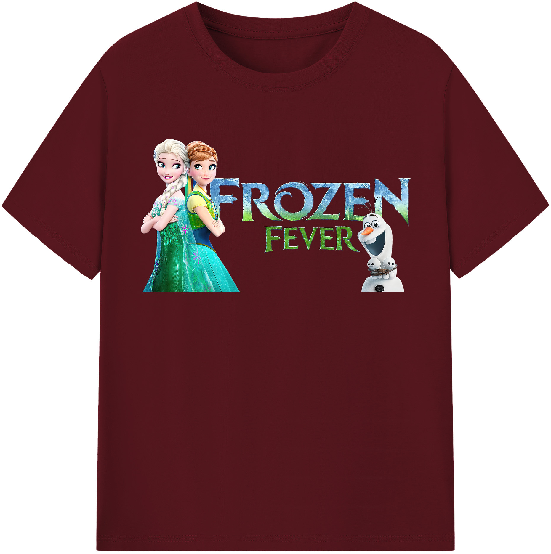 （画像用） アナと雪の女王 アンナ エルサ Frozen Anna Elsa 綿100％半袖Tシャツ（フロントプリント）